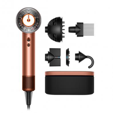 Фен Dyson Supersonic HD16 Nural Curly+Coily (янтарний шовк/рожеве шампанське)